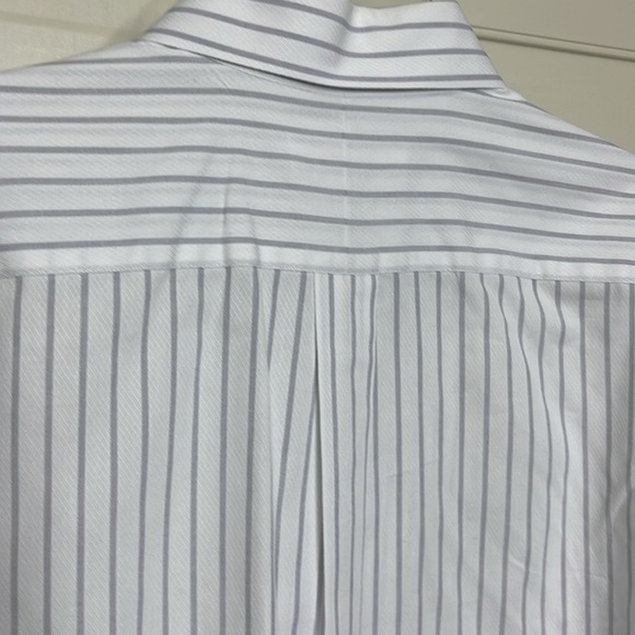 Michael Kors Men's Striped White/Grey Dress Shirt Size XL (17.5) (EU 36/27) - Picture 8 of 12